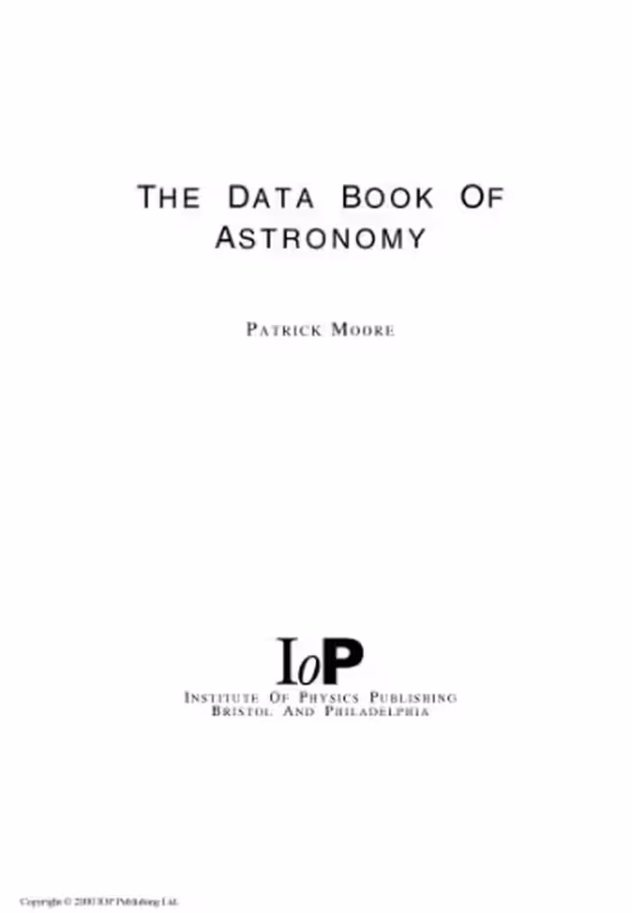 خرید و دانلود نسخه کامل کتاب The data book of astronomy