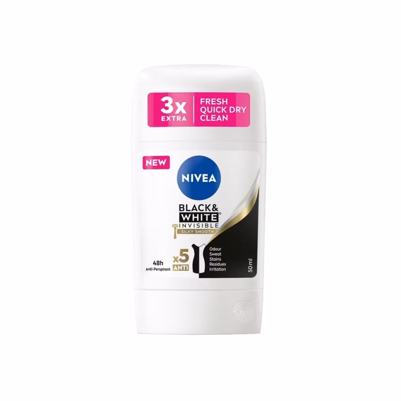 استیک ضد تعریق نیوآ مدل Black & White Invisible Silky Smooth وزن 50 گرم