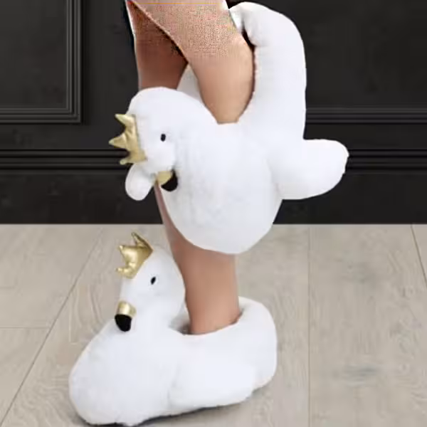 کفش حوله ای روفرشی طرح فلامینگو