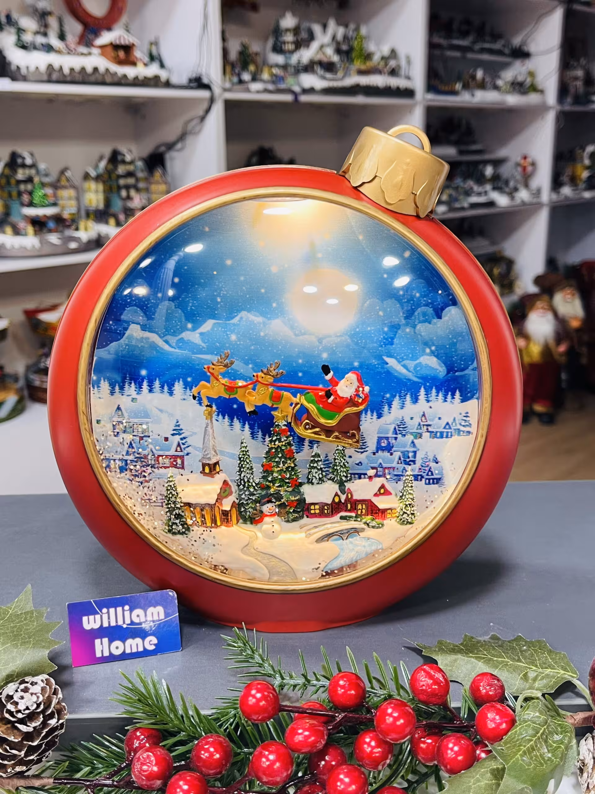 موزیک باکس بابانوئل سورتمه سوار، طرح آویز کریسمس