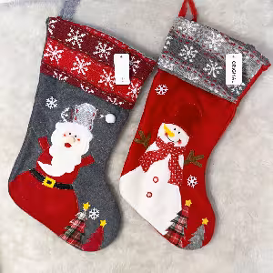 آویز جوراب کریسمس 40 سانت دو طرح کد 205-78