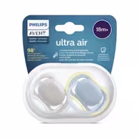 پستونک اولترا ایر فلیپس اونت PHILIPS AVENT طرح ساده مدل شب تاب 18  ماه