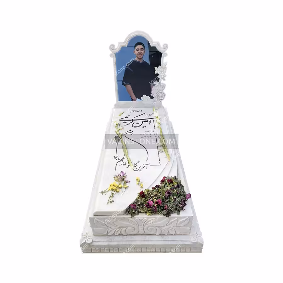 سنگ مزار سفید هرات طرح بستان