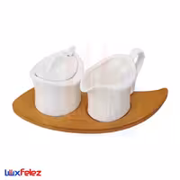 ظرف شکر و مربا سرامیک کف چوب