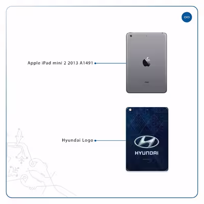 برچسب پوششی ماهوت مدل Hyundai-Logo مناسب برای تبلت اپل iPad mini 2 2013 A1491