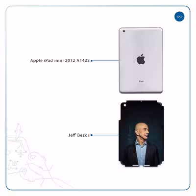 برچسب پوششی ماهوت مدل Jeff Bezos مناسب برای تبلت اپل iPad mini 2012 A1432