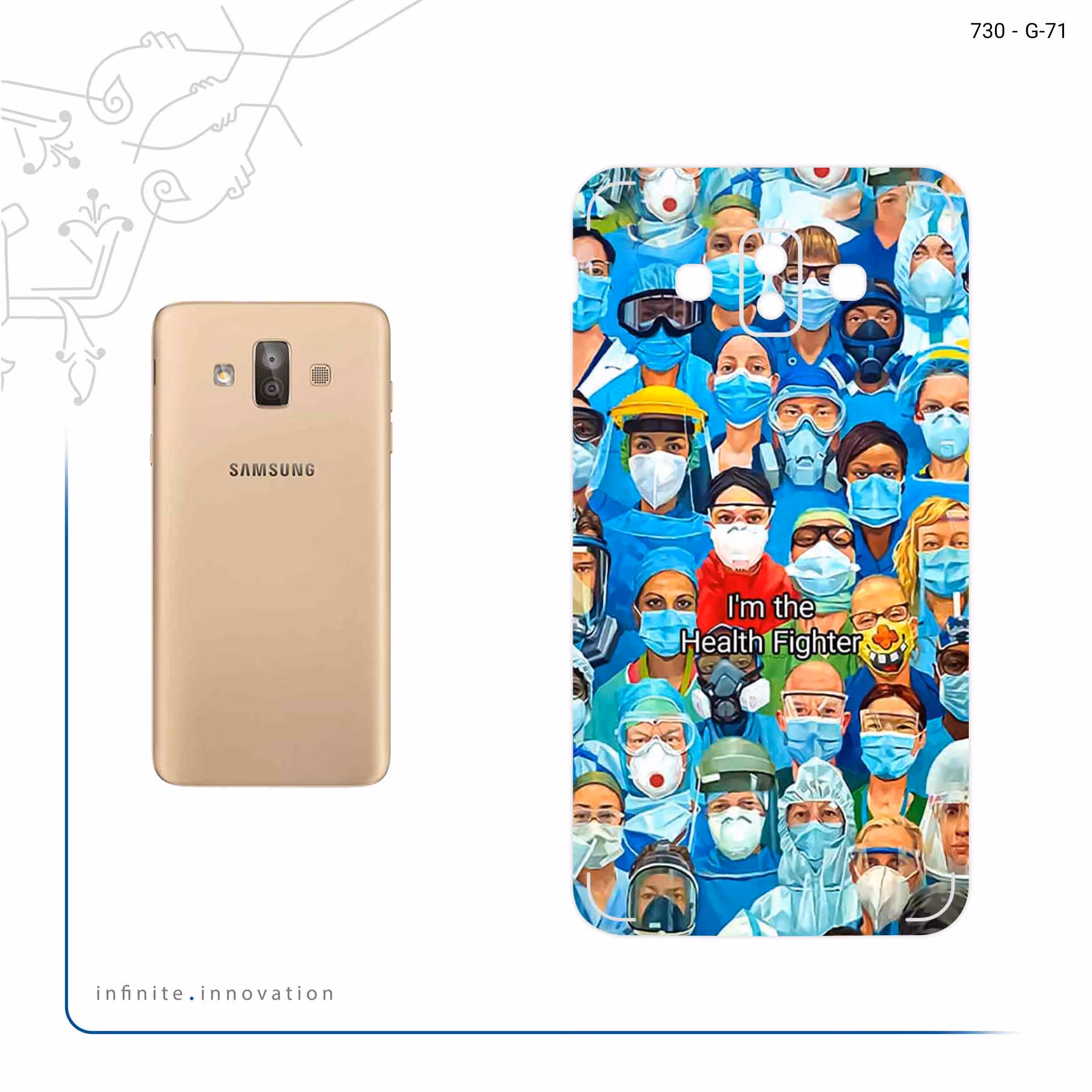 برچسب پوششی ماهوت مدل Nurse مناسب برای گوشی موبایل سامسونگ Galaxy J7 Duo