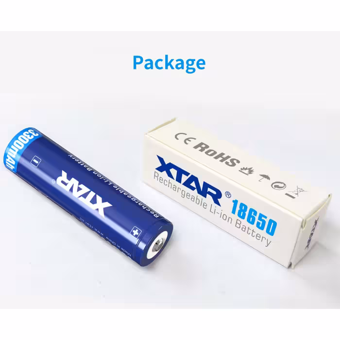 باتری لیتیوم یون قابل شارژ اکستار کد 18650 ظرفیت 3300 میلی آمپرساعت