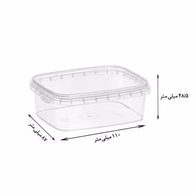 ظرف یکبار مصرف مدل فریزری پلمپ شونده طرح شفاف کد teb4 بسته 15 عددی