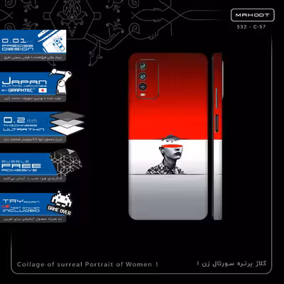 برچسب پوششی ماهوت مدل Collage of surreal Portrait of Women 1-FullSkin مناسب برای گوشی موبایل شیائومی Redmi Note 9 4G