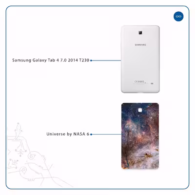 برچسب پوششی ماهوت مدل Universe-by-NASA-6 مناسب برای تبلت سامسونگ Galaxy Tab 4 7.0 2014 T230