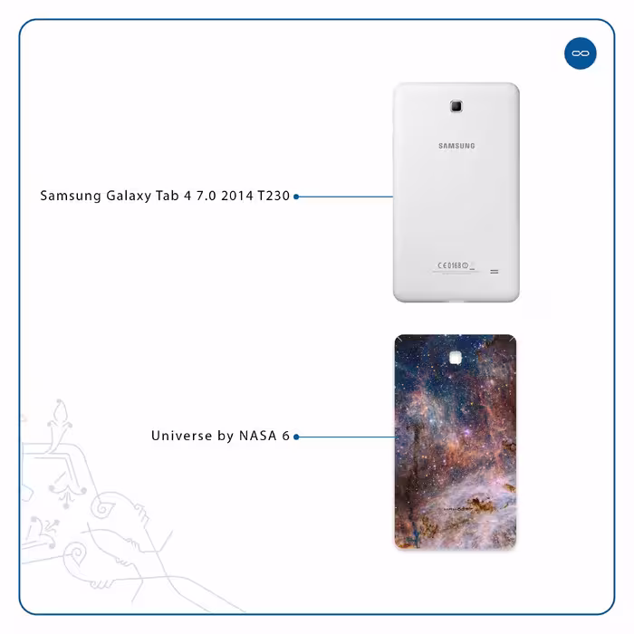 برچسب پوششی ماهوت مدل Universe-by-NASA-6 مناسب برای تبلت سامسونگ Galaxy Tab 4 7.0 2014 T230