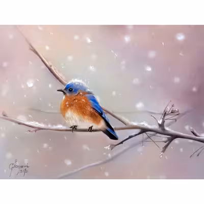 تابلوی نقاشی پاستل گچی طرح پرنده کد 0601