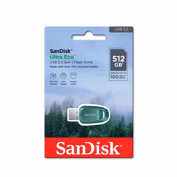  فلش مموری سن دیسک مدل ECO USB3.2 ظرفیت 512گیگابایت