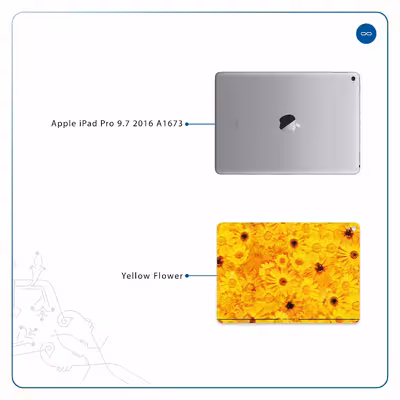 برچسب پوششی ماهوت مدل Yellow-Flower مناسب برای تبلت اپل iPad Pro 9.7 2016 A1673