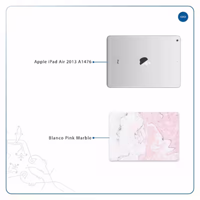 برچسب پوششی ماهوت مدل Blanco-Pink-Marble مناسب برای تبلت اپل iPad Air 2013 A1476