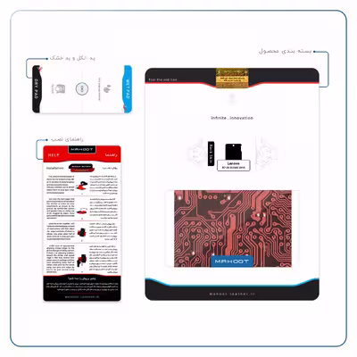 برچسب پوششی ماهوت مدل Red Printed Circuit Board مناسب برای تبلت لنوو A7-50 A3500 2014