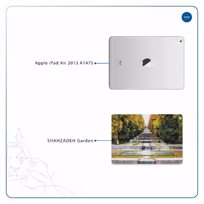 برچسب پوششی ماهوت مدل SHAHZADEH-Garden مناسب برای تبلت اپل iPad Air 2013 A1475