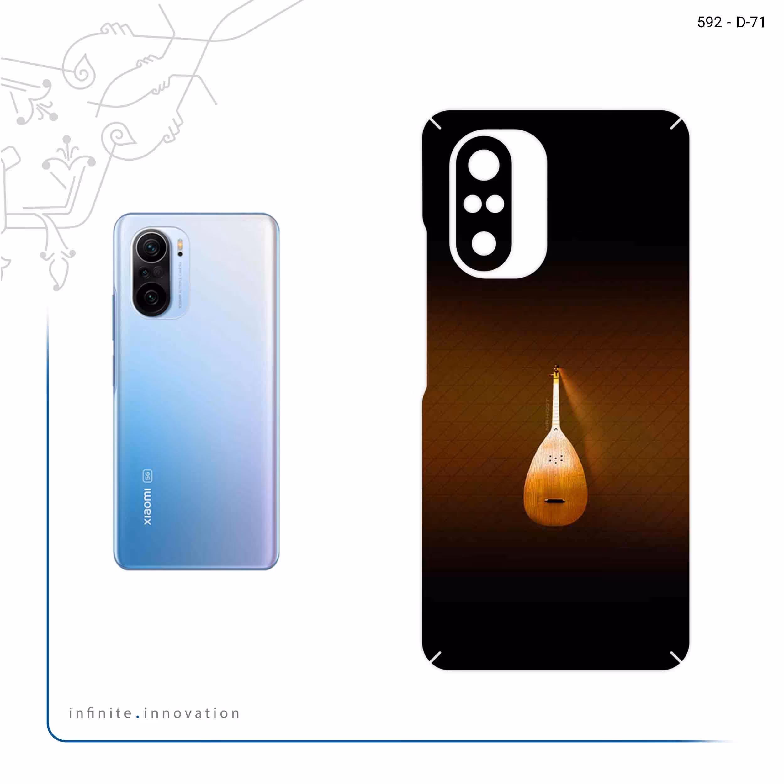 برچسب پوششی ماهوت مدل tambour مناسب برای گوشی موبایل شیائومی Mi 11i