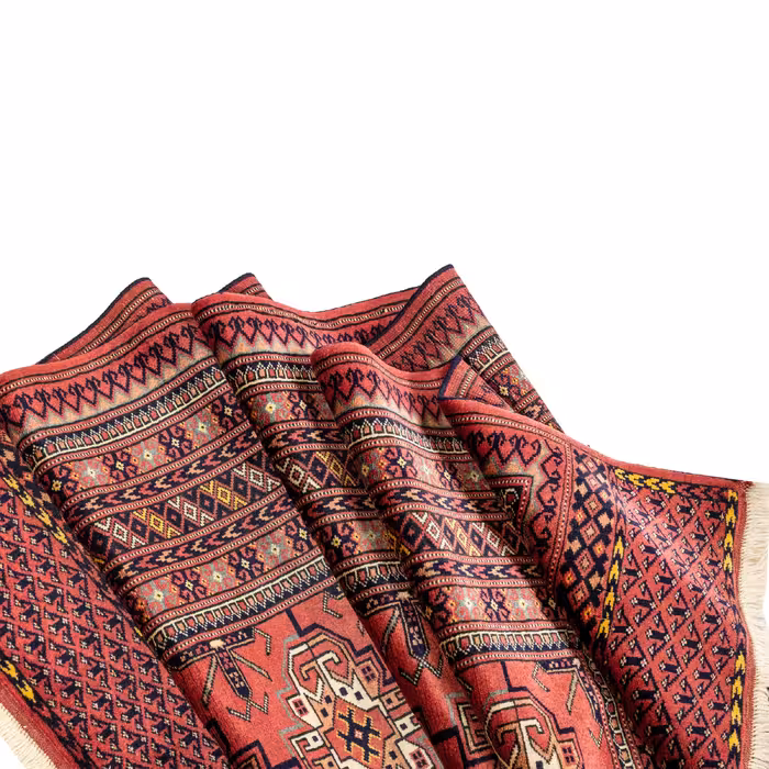 فرش دستبافت سه و نیم متری مدل ترکمن کد 40.1937