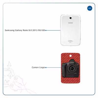 برچسب پوششی ماهوت مدل Canon-Logo مناسب برای تبلت سامسونگ Galaxy Note 8.0 2013 N5100