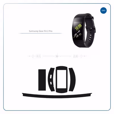 برچسب ماهوت طرح Matte-Black مناسب برای ساعت هوشمند سامسونگ Galaxy Gear Fit 2 Pro