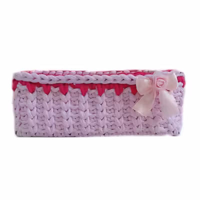 سبد قلاب بافی تریکو طرح حصیری کد 110