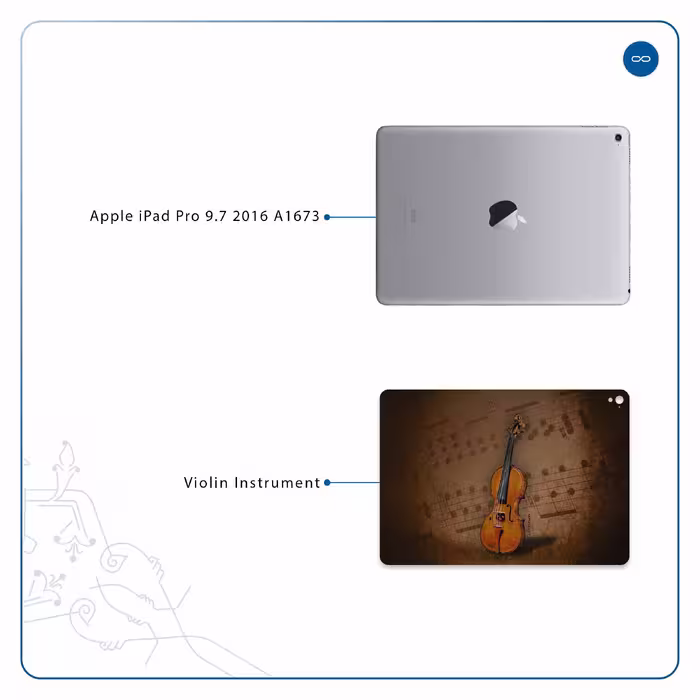 برچسب پوششی ماهوت مدل Violin-Instrument مناسب برای تبلت اپل iPad Pro 9.7 2016 A1673