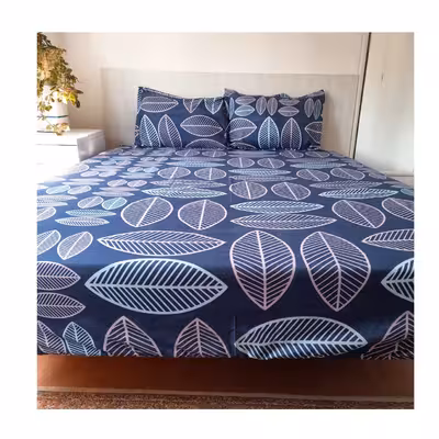 سرویس ملحفه مدل کشدار طرح ماکائو کد ni05053 دو نفره سه تکه