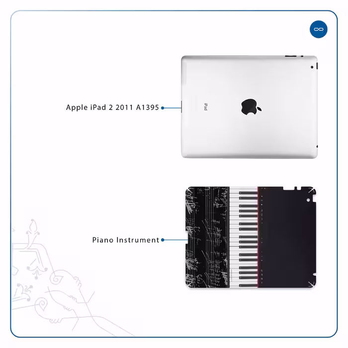 برچسب پوششی ماهوت مدل Piano-Instrument مناسب برای تبلت اپل iPad 2 2011 A1395