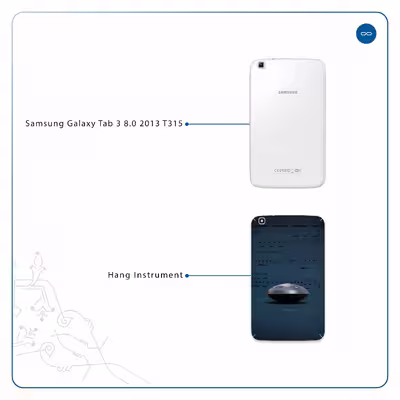 برچسب پوششی ماهوت مدل Hang Instrument مناسب برای تبلت سامسونگ Galaxy Tab 3 8.0 2013 T315