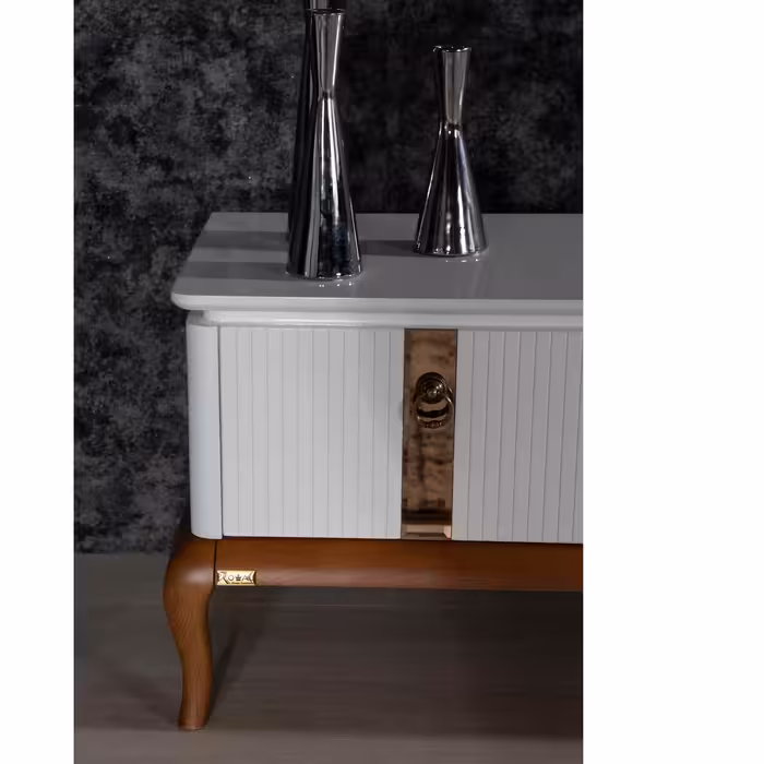 میز پذیرایی ررویال.سی.او مدل آکاژو 33 مجموعه 4 عددی به همراه میز تلویزیون