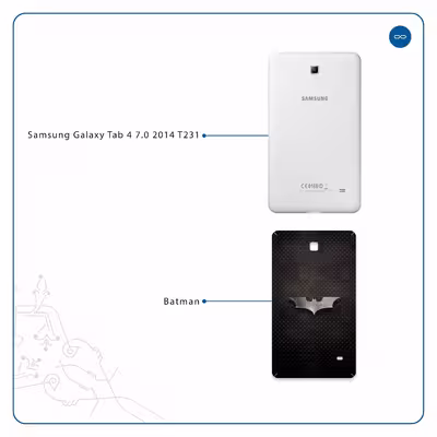 برچسب پوششی ماهوت مدل Batman مناسب برای تبلت سامسونگ Galaxy Tab 4 7.0 2014 T231