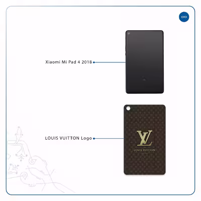 برچسب پوششی ماهوت مدل LOUIS-VUITTON-Logo مناسب برای تبلت شیائومی Mi Pad 4 2018