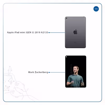 برچسب پوششی ماهوت مدل Mark Zuckerberg مناسب برای تبلت اپل iPad mini (GEN 5) 2019 A2133