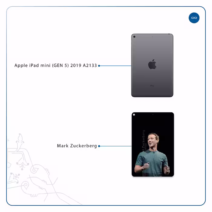 برچسب پوششی ماهوت مدل Mark Zuckerberg مناسب برای تبلت اپل iPad mini (GEN 5) 2019 A2133