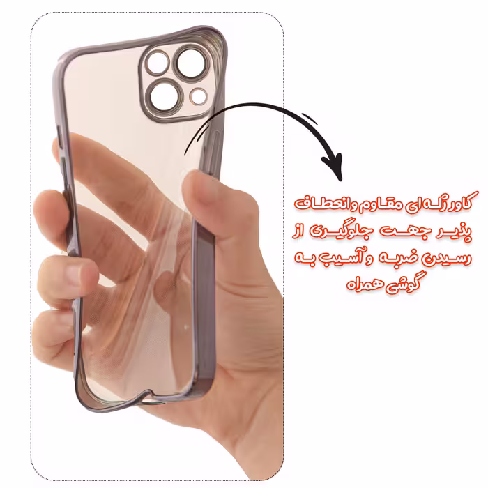 کاور کلاسیک طرح برجسته مدل Unique کد KHO.202 مناسب برای گوشی موبایل اپل Iphone 13 PRO