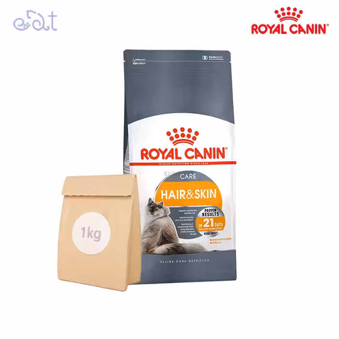 غذای خشک گربه پوست و مو رویال کنین مدل Royal Canin Hair & Skin بسته 1 کیلوگرمی