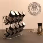 پارس بلور جا ادویه 8 پارچه رومیزی  پینگو استیل مشکی  3011