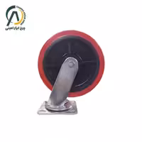 چرخ پلی آمید قرمز وارداتی گردان قطر 200 میلی متر