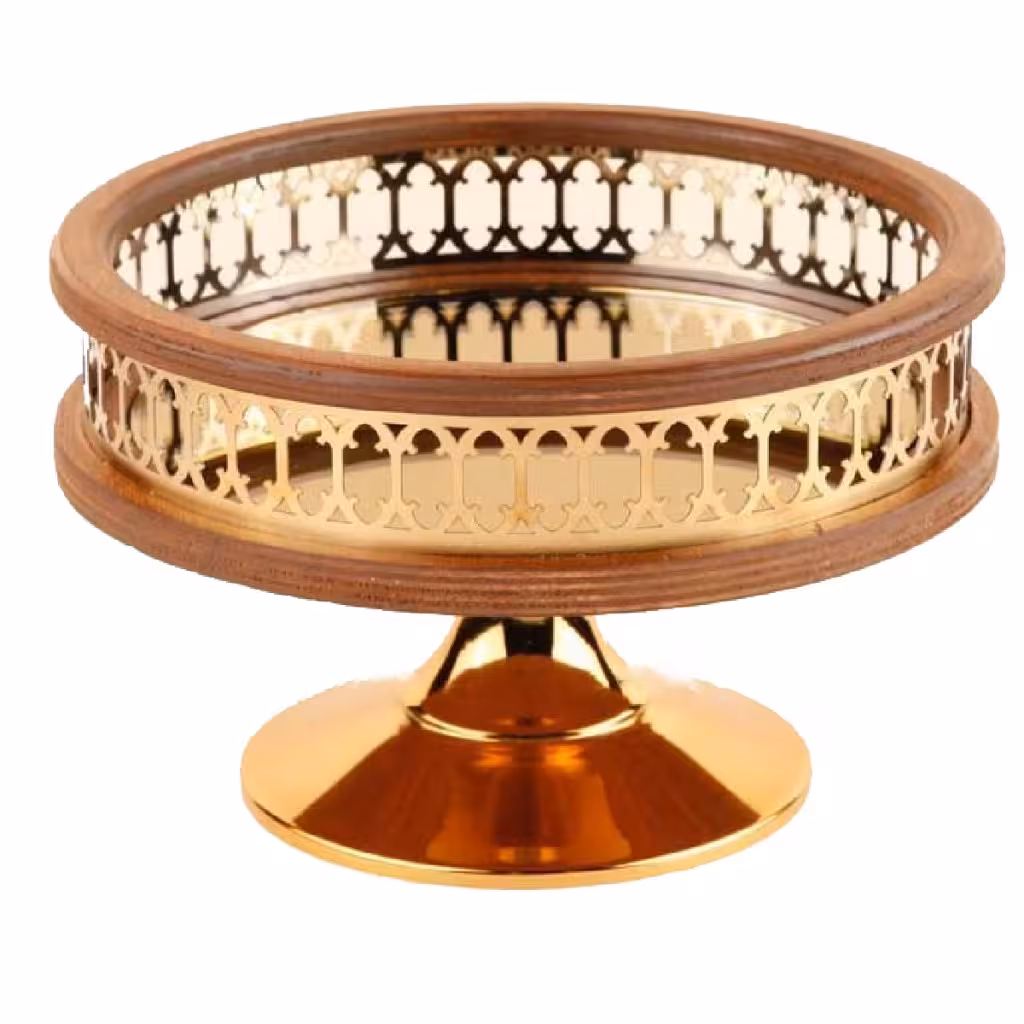 آجیل خوری کف آینه ای طلایی