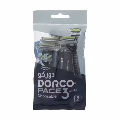 خودتراش 3 تیغه کره ای دورکو Dorco Pace 3 Disposable بسته 5 عددی