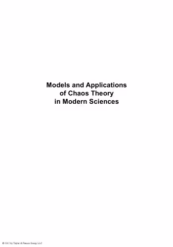 خرید و دانلود نسخه کامل کتاب Models and applications of chaos theory in modern sciences