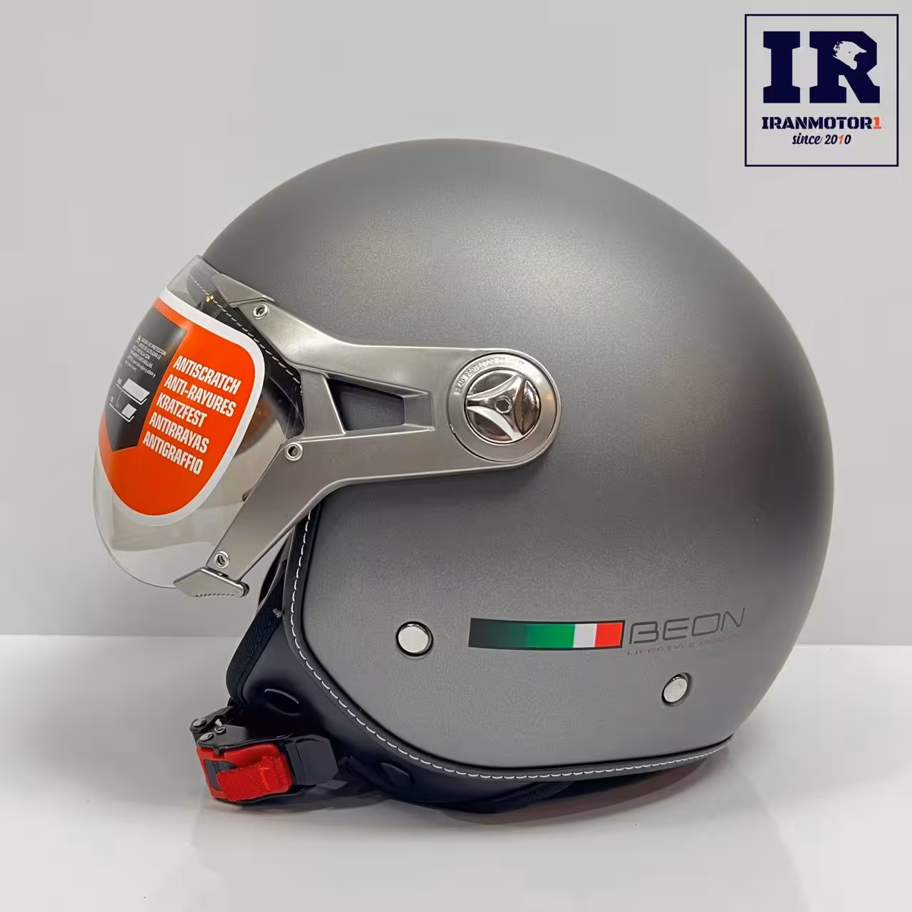 کلاه کاسکت وسپایی beon بیون b-110B سیلور مات