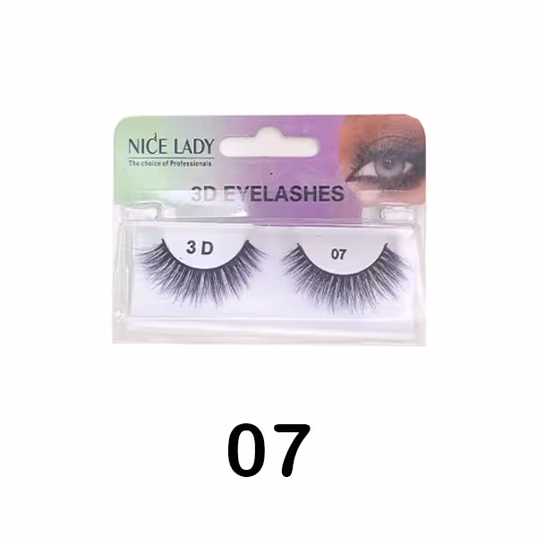 مژه جفتی رنگی 3D نایس لیدی هاله بنفش شماره 07