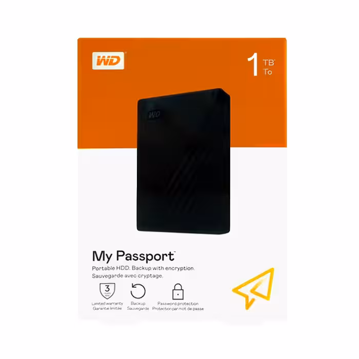 هارد اکسترنال وسترن دیجیتال مدل My Passport ظرفیت 1 ترابایت