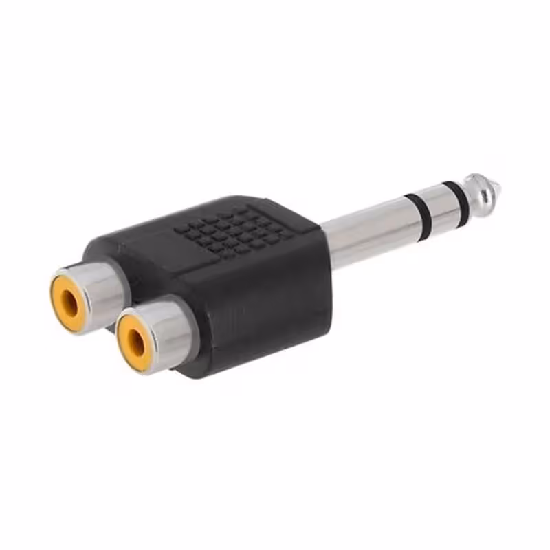 کد314-تبدیل فیش 2 کانکتور RCA به 1 میکروفن نری 6