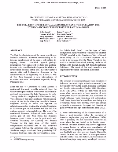 خرید و دانلود نسخه کامل کتاب THE COLLISION OF THE EAST JAVA MICROPLATE AND ITS IMPLICATION FOR HYDROCARBON OCCURRENCES IN THE EAST JAVA BASIN