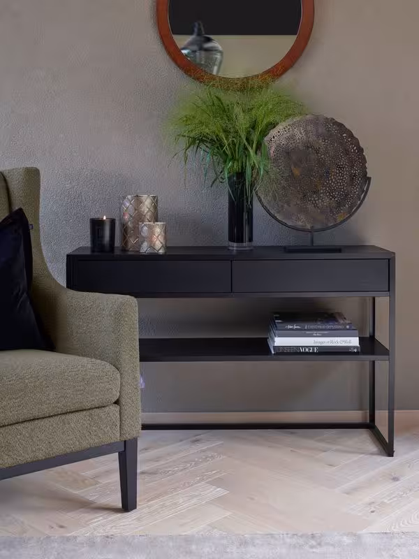 میز کنسول چوب و فلز کد روستیک  8683