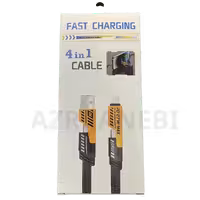 کابل شارژ تبدیل USB به لایتنینگ 4کاره اصل (عمده)